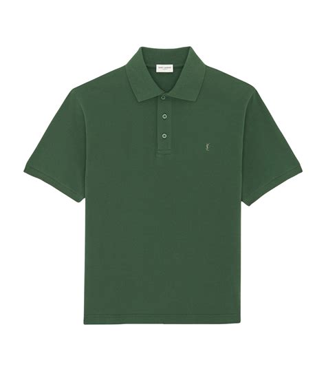 saint laurent polo shirt in cotton piqué